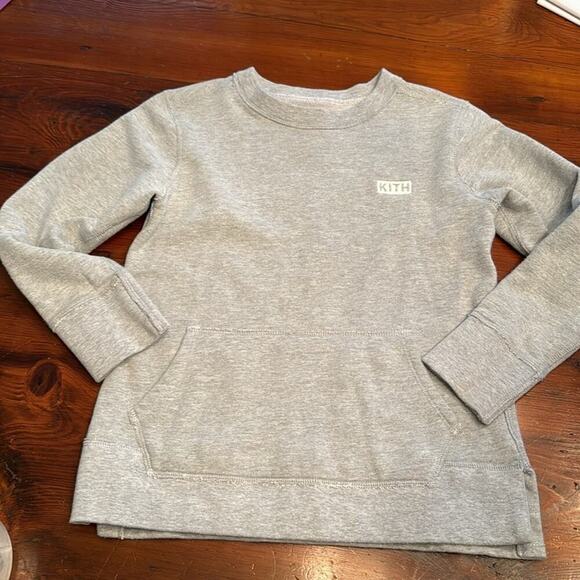 Kith youth grey crewneck sweatshirt size 10